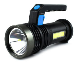 Lanterna cu LED Q LED556 cu 1000 lumeni acumulator integrat lumina laterala COB negru